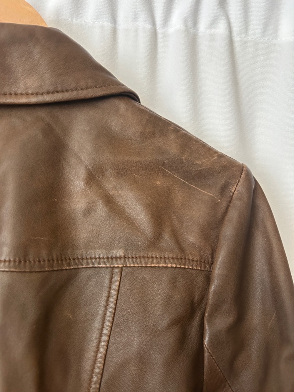 Alice Temperley for Target Brown Buttery Soft Leather Bomber Jacket *Approx. M* - Picture 7 of 9